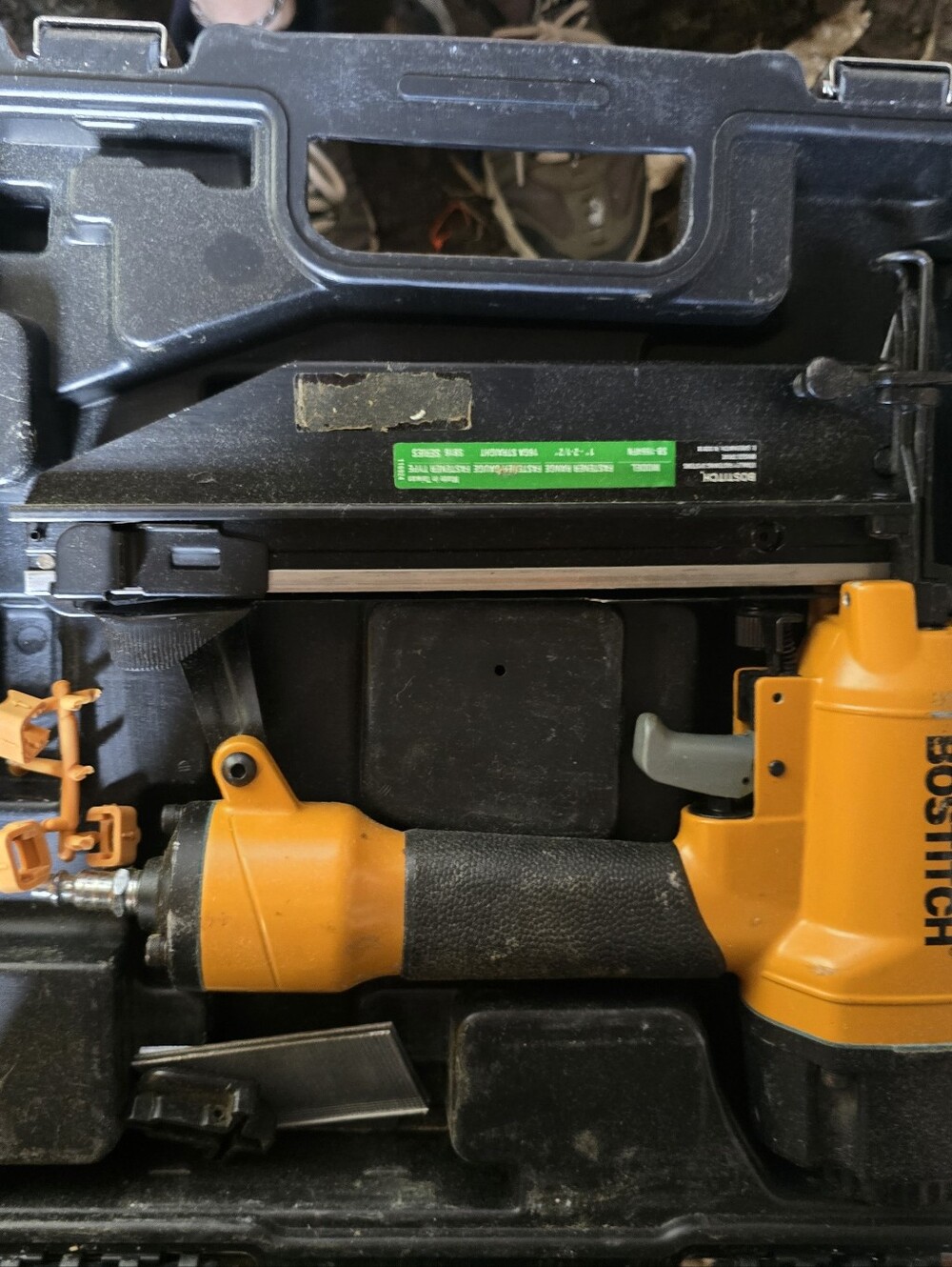 Yellow Pneumatic Nail Gun - Professional Finish